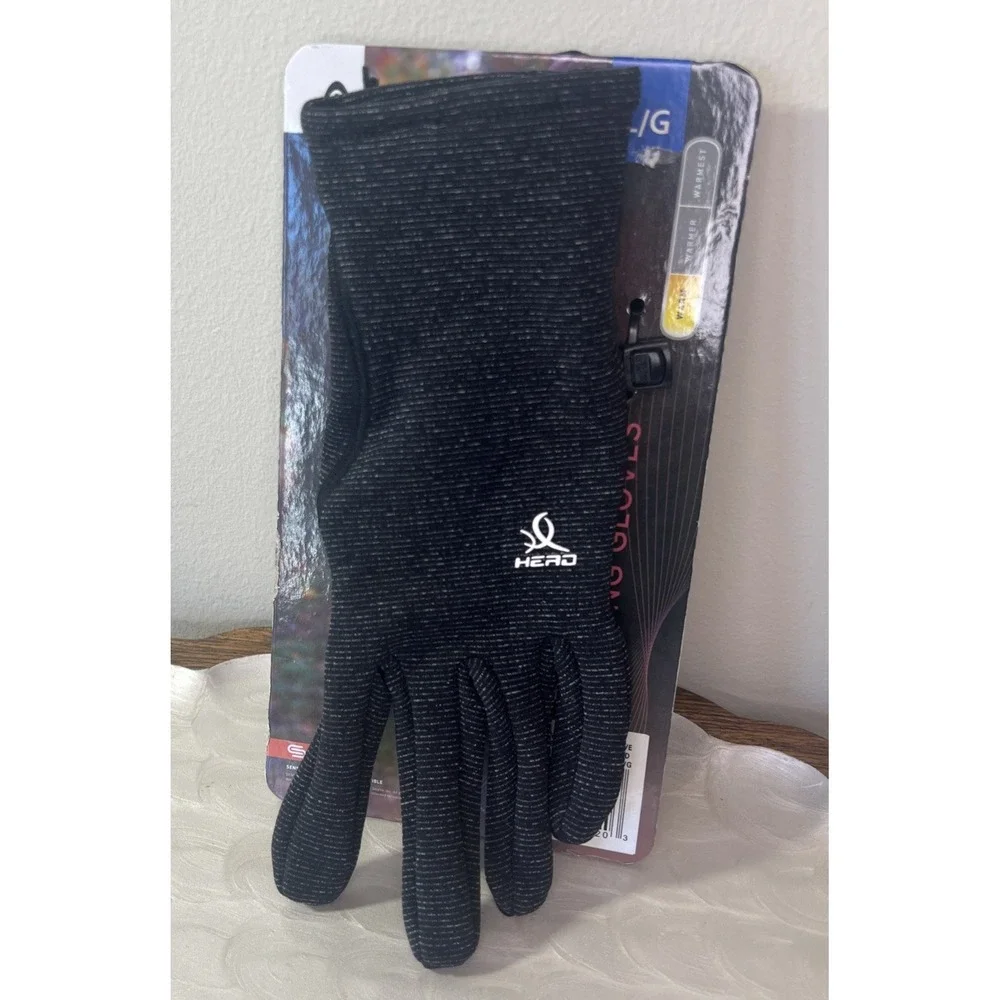 HEAD Women's Touchscreen‎ Running Gloves ThermalGrid Heather Gray Size Large NEW